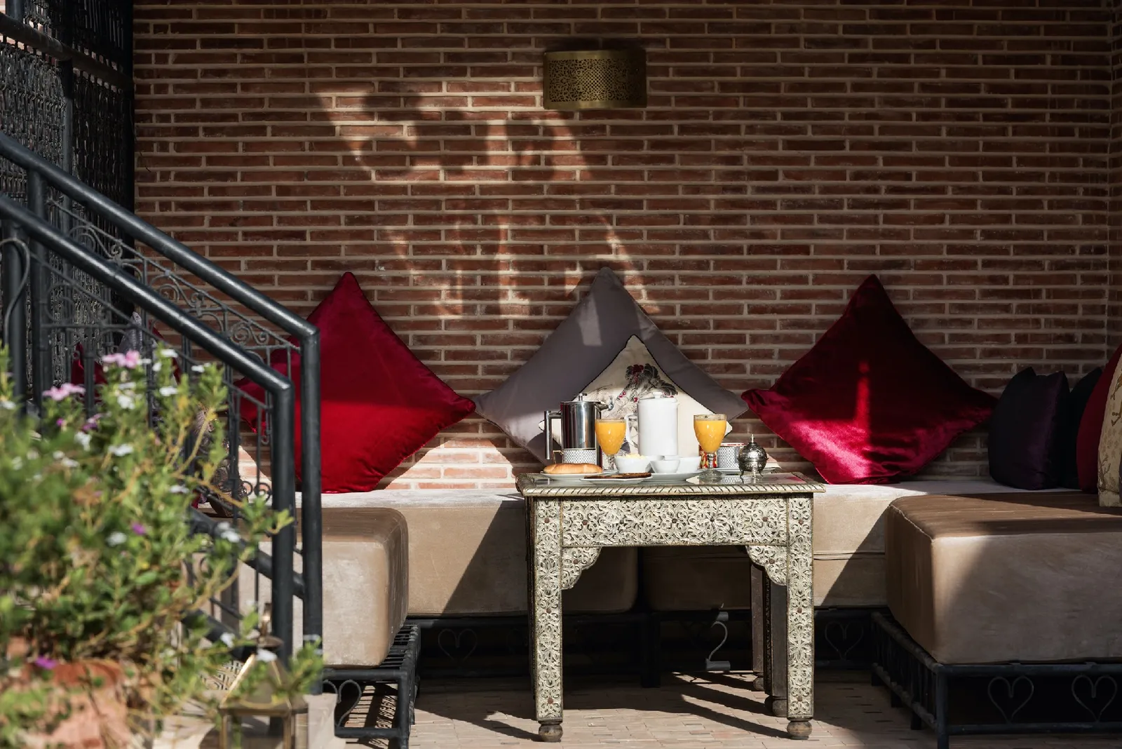 sitting area on the roof terrace