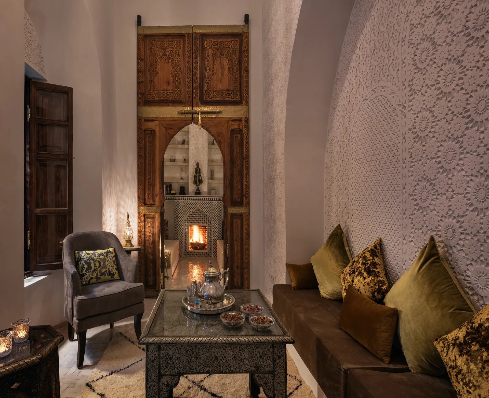 Riad Spice groundfloor dining area